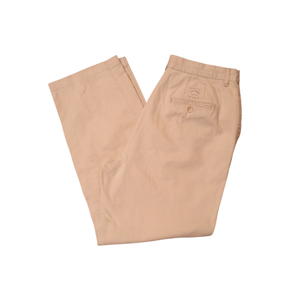 Ralph Lauren Chino Pants Womens 14 Tan Beige Pleated High Waist Cotton Made USA